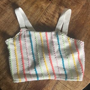 Zara Kids Crochet Rainbow Stripe Crop Top 6